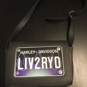 Harley Davidson license tag   purse